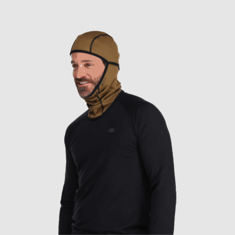 Utendørs Forskning Alpin Fleece Balaclava Svart