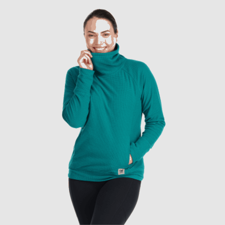 Utendørs Forskning Kvinners Trail Mix Cowl Pullover Deep Lake
