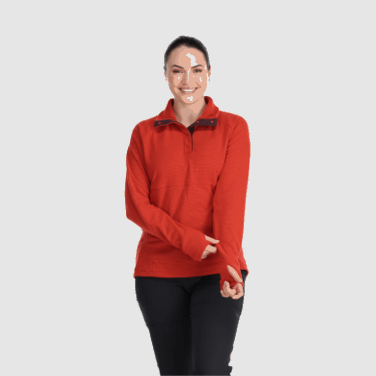 Utendørs Forskning Kvinners Trail Mix Snap Pullover Tranebær