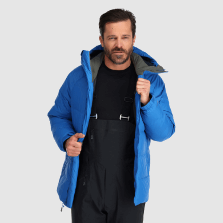 Utendørs Forskning Herre Super Alpin Dunparkas Klassisk Blå