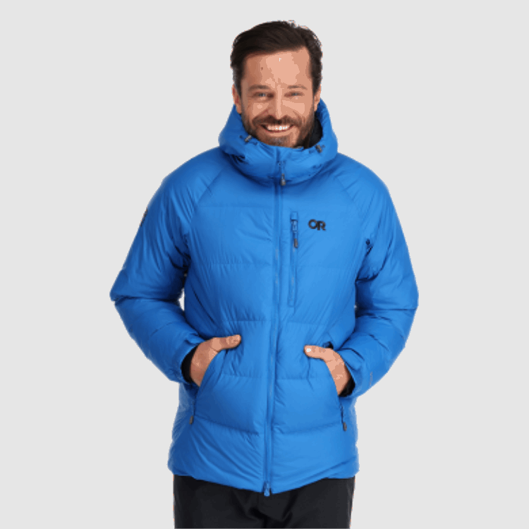 Utendørs Forskning Herre Super Alpin Dunparkas Klassisk Blå