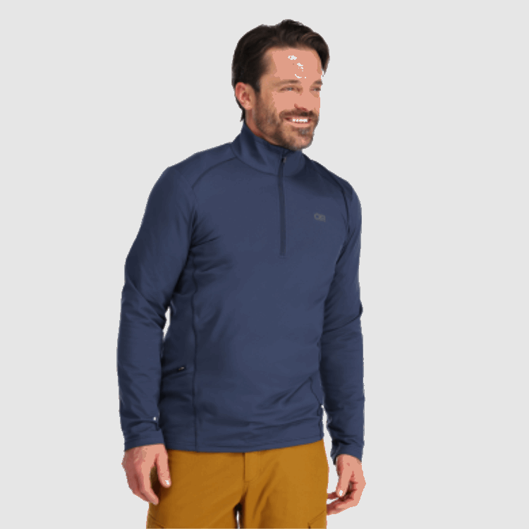 Utendørs Forskning Menns Baryton Quarter Zip Marineblå