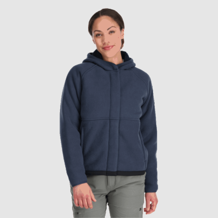 Utendørs Forskning Kvinners Juneau Fleece Hettegenser Marineblå