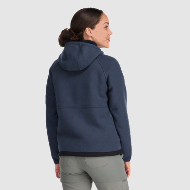 Utendørs Forskning Kvinners Juneau Fleece Hettegenser Marineblå