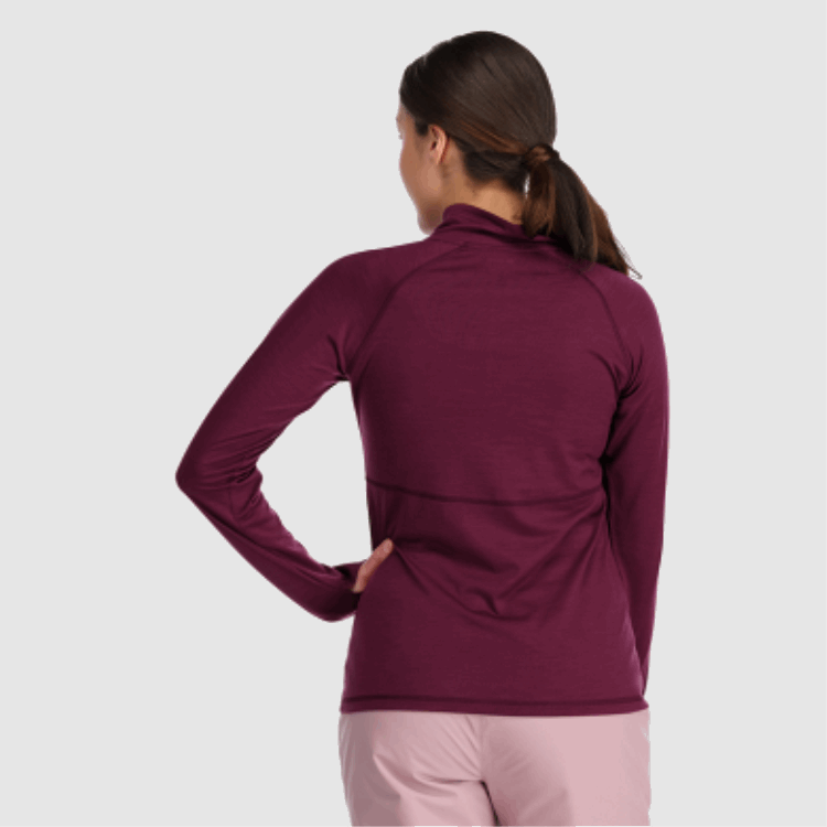 Utendørs Forskning Kvinners Alpin Debut Merino 150 Halv Zip-plus Kalamata