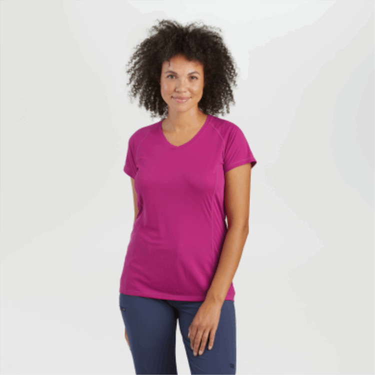 Utendørs Forskning Kvinners Echo Plus Size T-skjorte Fuchsia