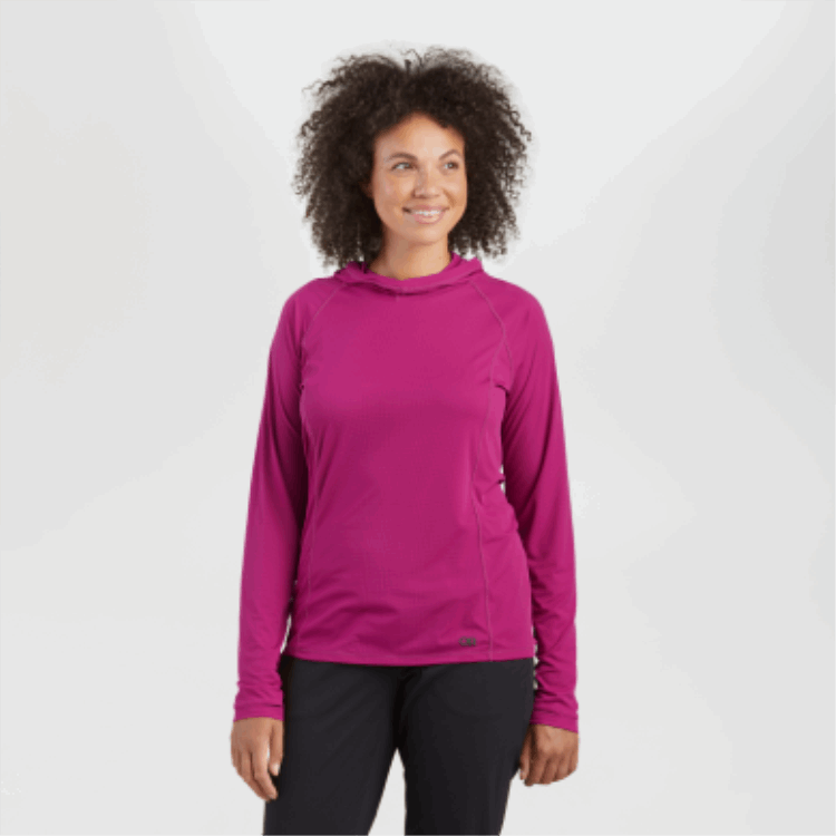Utendørs Forskning Kvinners Echo Plus Size Hettegenser Fuchsia