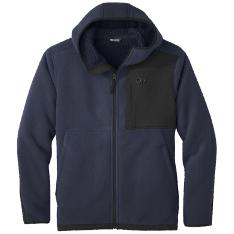 Utendørs Forskning Herre Juneau Fleece Hettegenser Marineblå