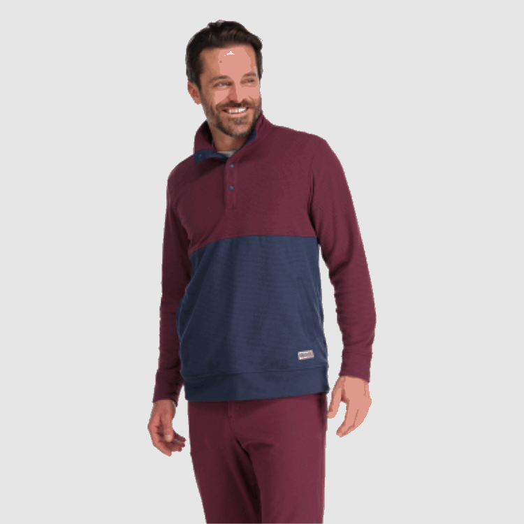 Utendørs Forskning Menns Trail Mix Snap Pullover Ii Kalamata/marineblå