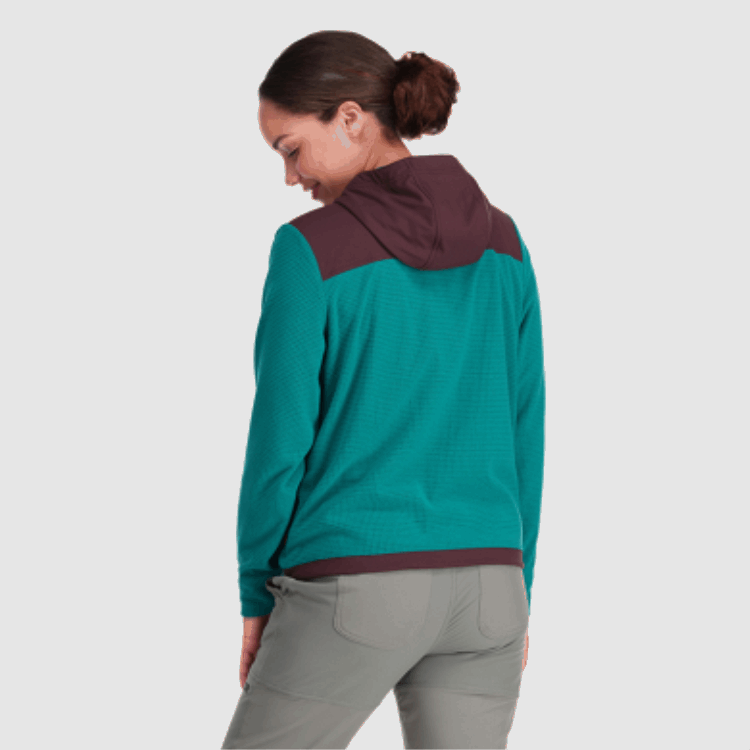 Utendørs Forskning Kvinners Trail Mix Pullover Hettegenser Dyp Lake/elg
