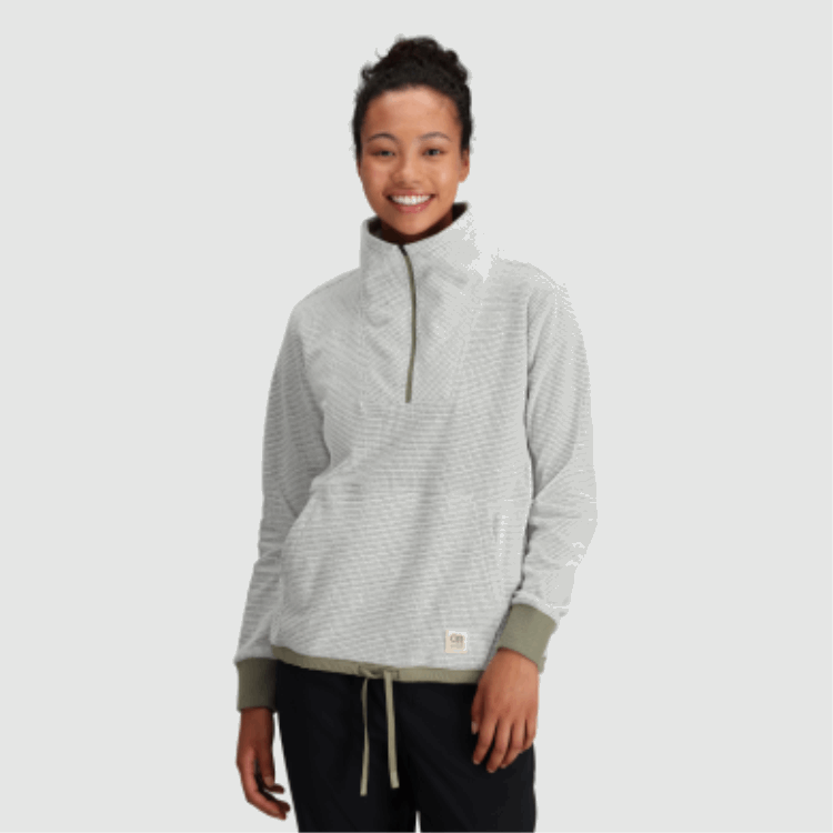 Utendørs Forskning Kvinners Trail Mix Quarter Zip Pullover Snø