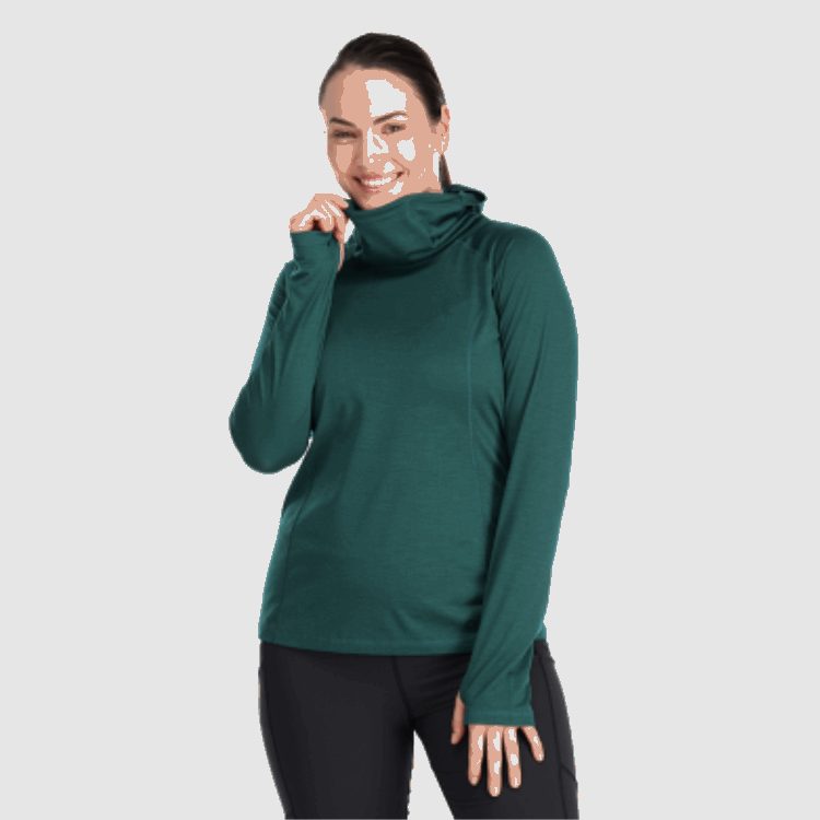 Utendørs Forskning Kvinners Alpin Debut Merino 150 Hettegenser Treeline