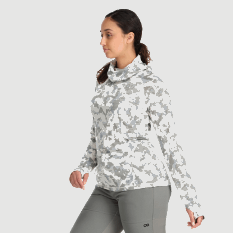 Utendørs Forskning Kvinners Alpin Debut Merino 150 Hettegenser Snø Camo