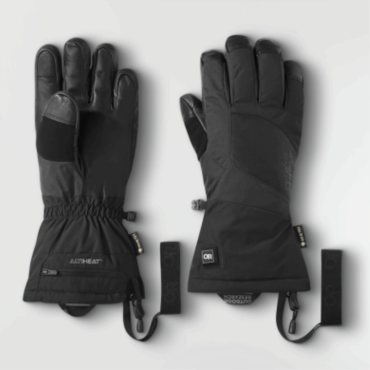 Utendørs Forskning Råder Oppvarmede Gore-tex Hansker Svart