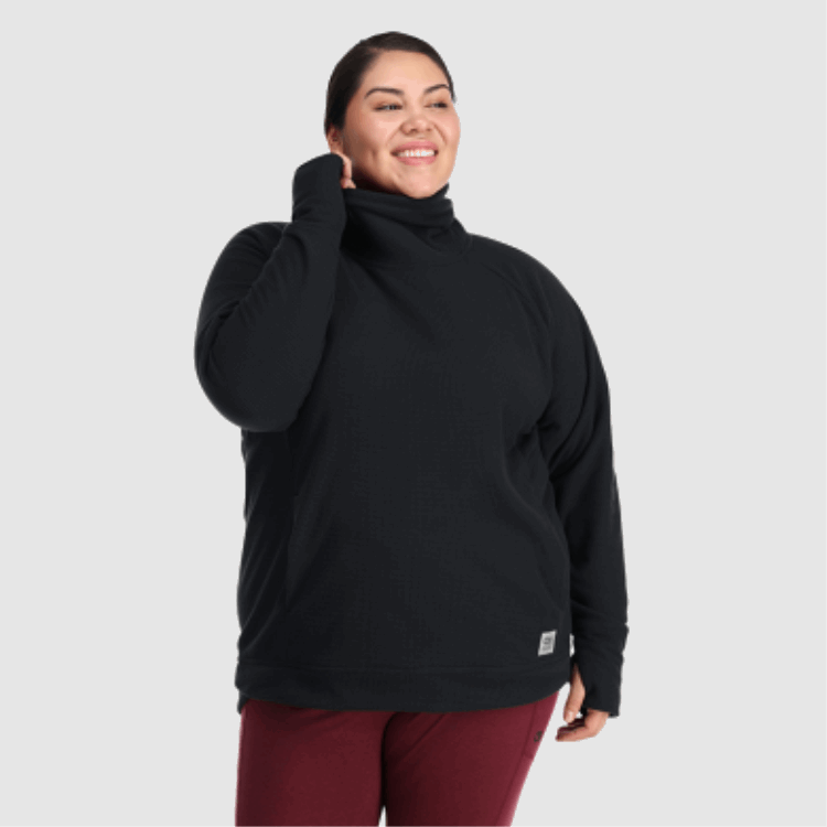 Utendørs Forskning Kvinners Trail Mix Cowl Pullover-pluss Svart