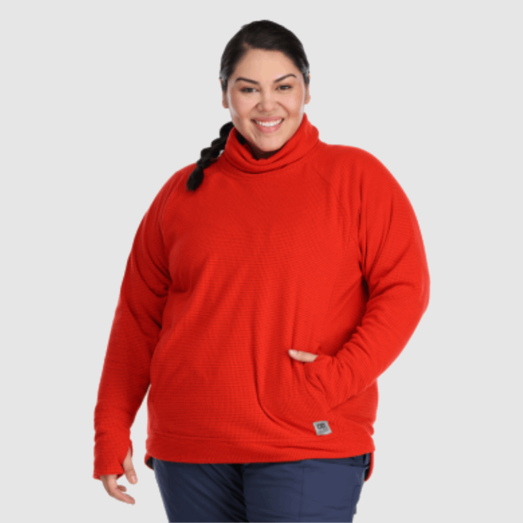 Utendørs Forskning Kvinners Trail Mix Cowl Pullover-pluss Tranebær
