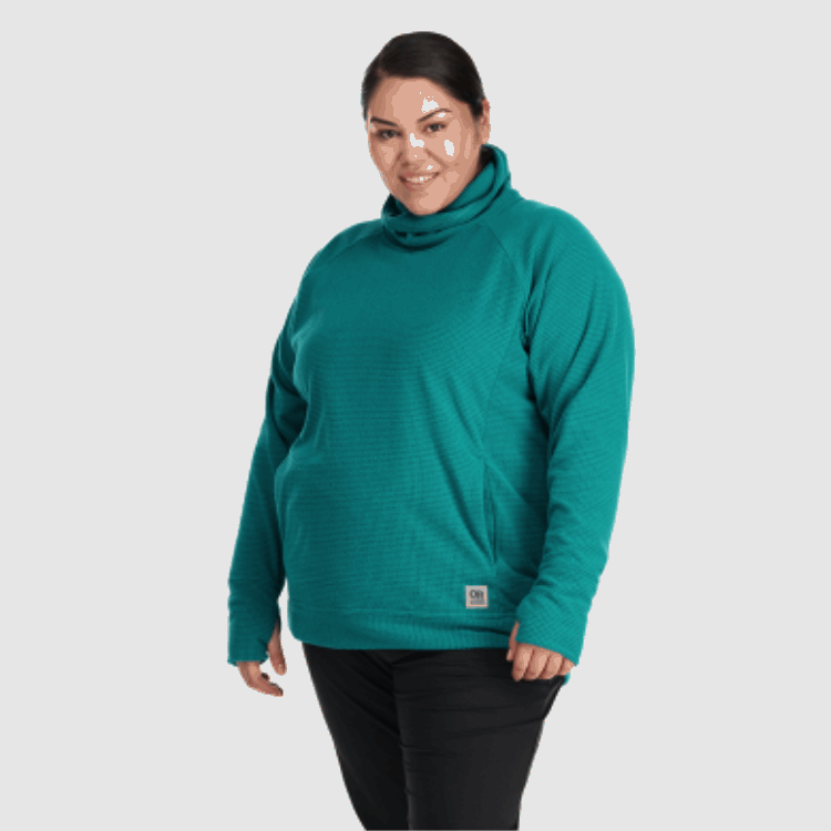 Utendørs Forskning Kvinners Trail Mix Cowl Pullover-pluss Dyp Innsjø