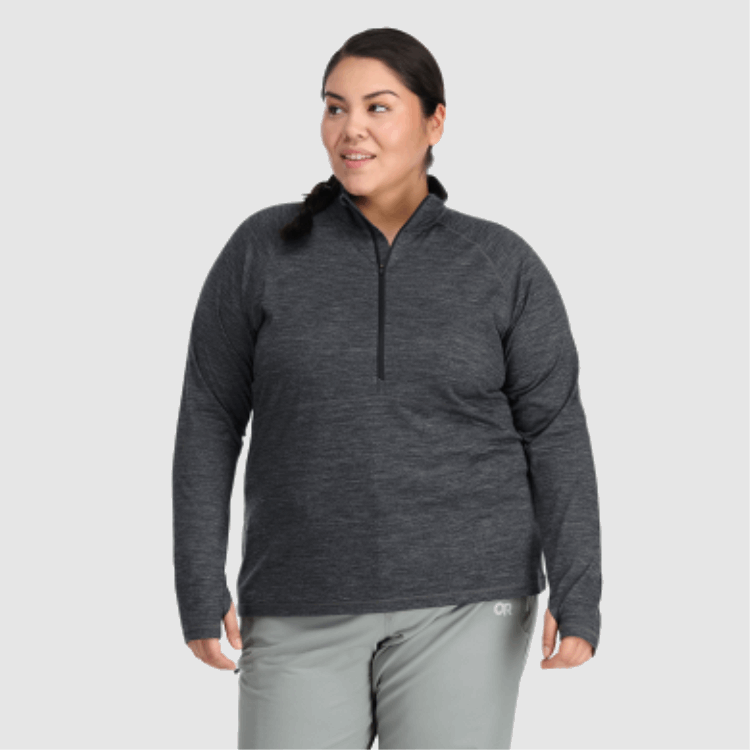 Utendørs Forskning Kvinners Alpin Debut Merino 150 Halv Zip-pluss Kulllyng