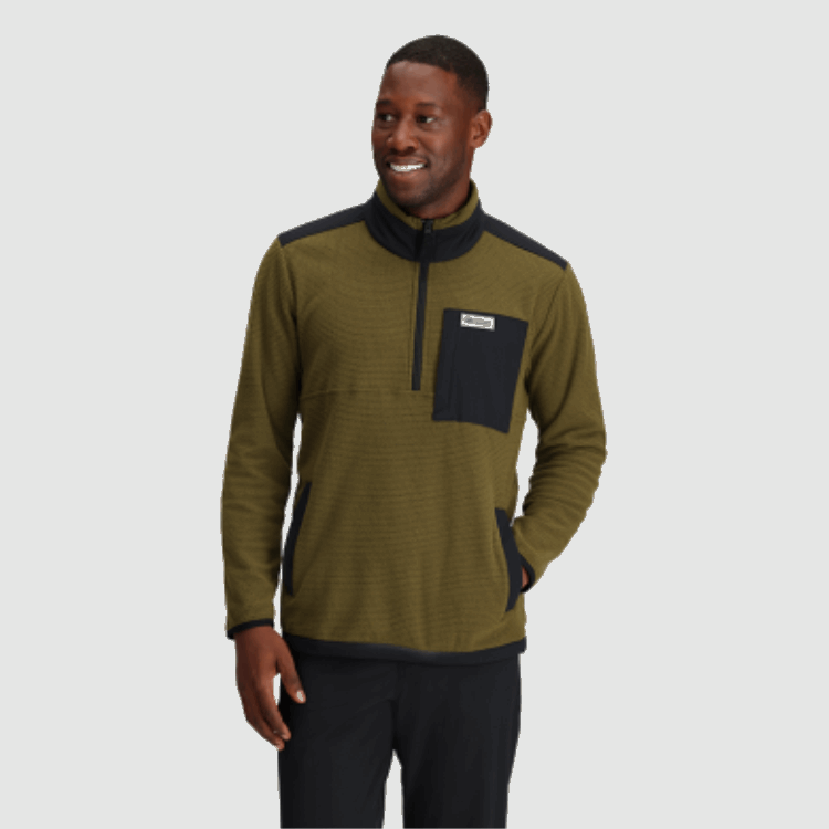 Utendørs Forskning Menns Trail Mix Quarter Zip Pullover Loden