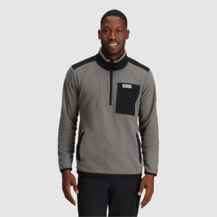 Utendørs Forskning Menns Trail Mix Quarter Zip Pullover Tinn
