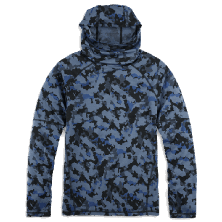 Utendørs Forskning Menn Alpint Debut Merino 150 Hettegenser Marineblå Camo