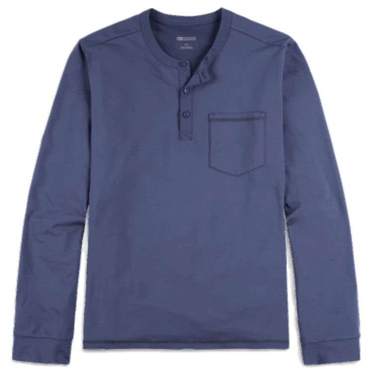 Utendørs Forskning Menns Baryton L/s Henley Marineblå