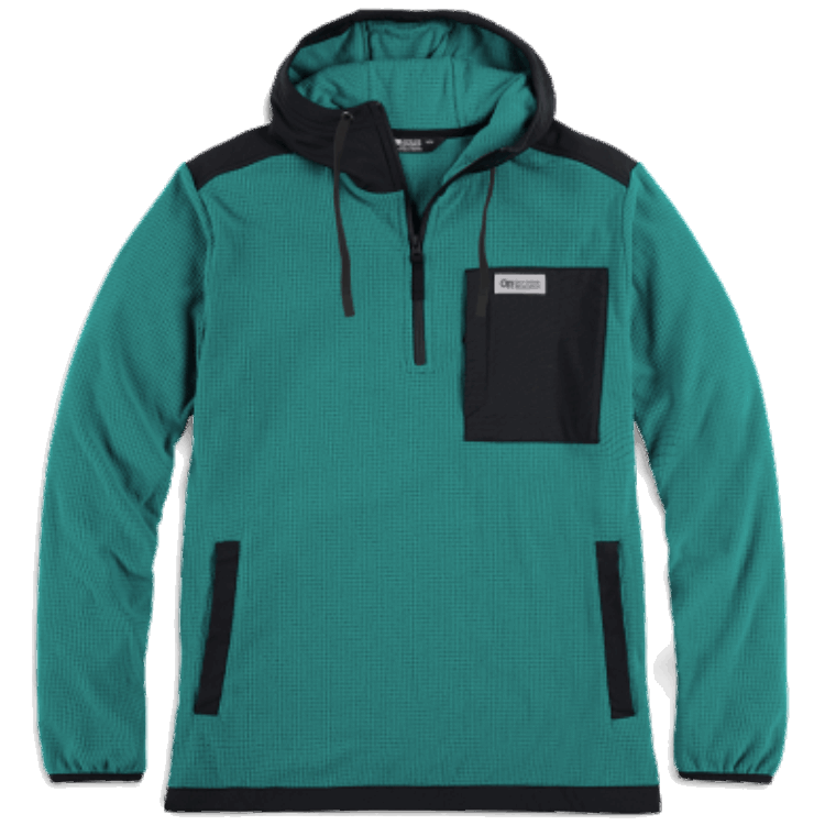 Utendørs Forskning Herre Trail Mix Pullover Hettegenser Dyp Lake/svart