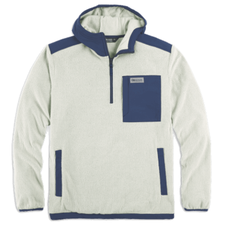 Utendørs Forskning Herre Løypeblanding Pullover Hettegenser Sand/marineblå