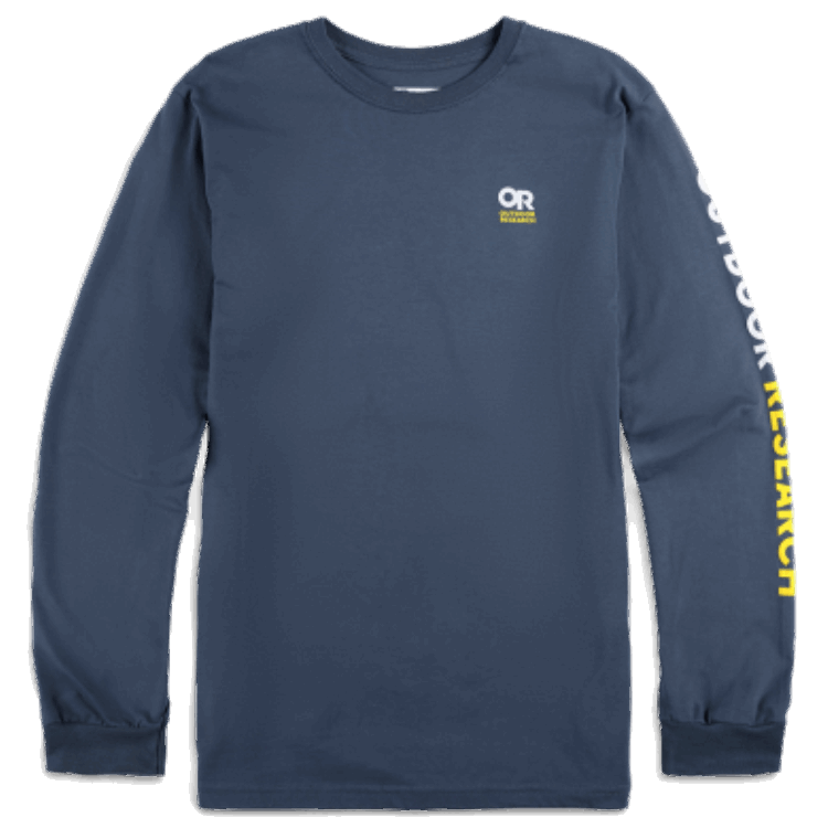 Utendørs Forskning Eller Låst Brystlogo L/s Tee Marineblå/lerk